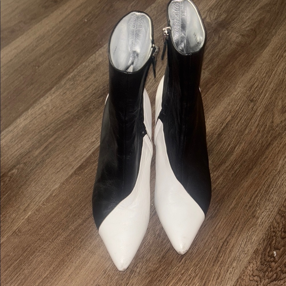 Givenchy Black and White Heeled Boots